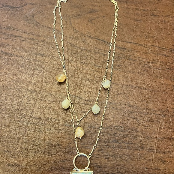 Park Lane Olive Gold and Cream Double Strand Necklace | New - Picture 7 of 8